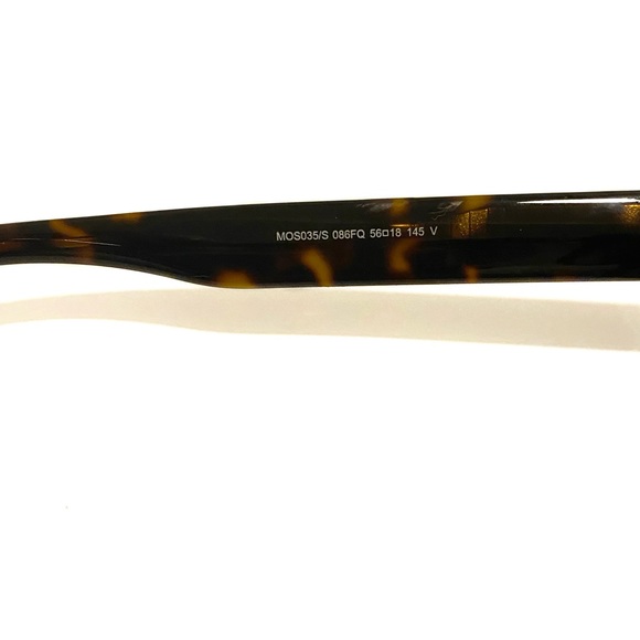 MOSCHINO Brown Tortoise Gold Butterfly Sunglasses NWT - Picture 11 of 13